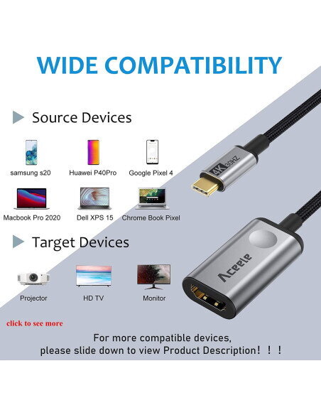 Aceele USB-C-auf-HDMI-Adapter ▶️ TiendaCPU