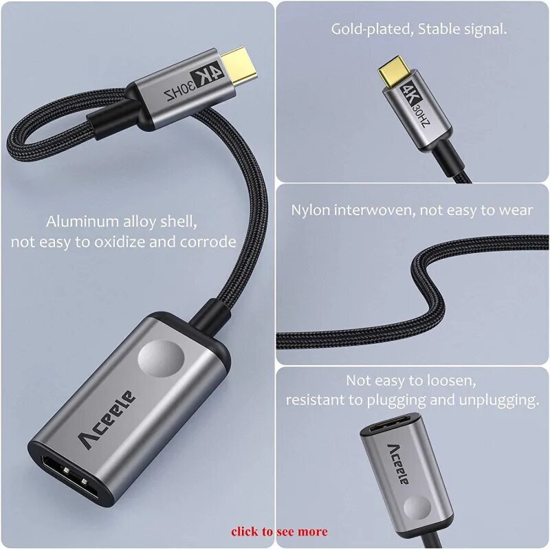 Aceele USB-C-auf-HDMI-Adapter ▶️ TiendaCPU