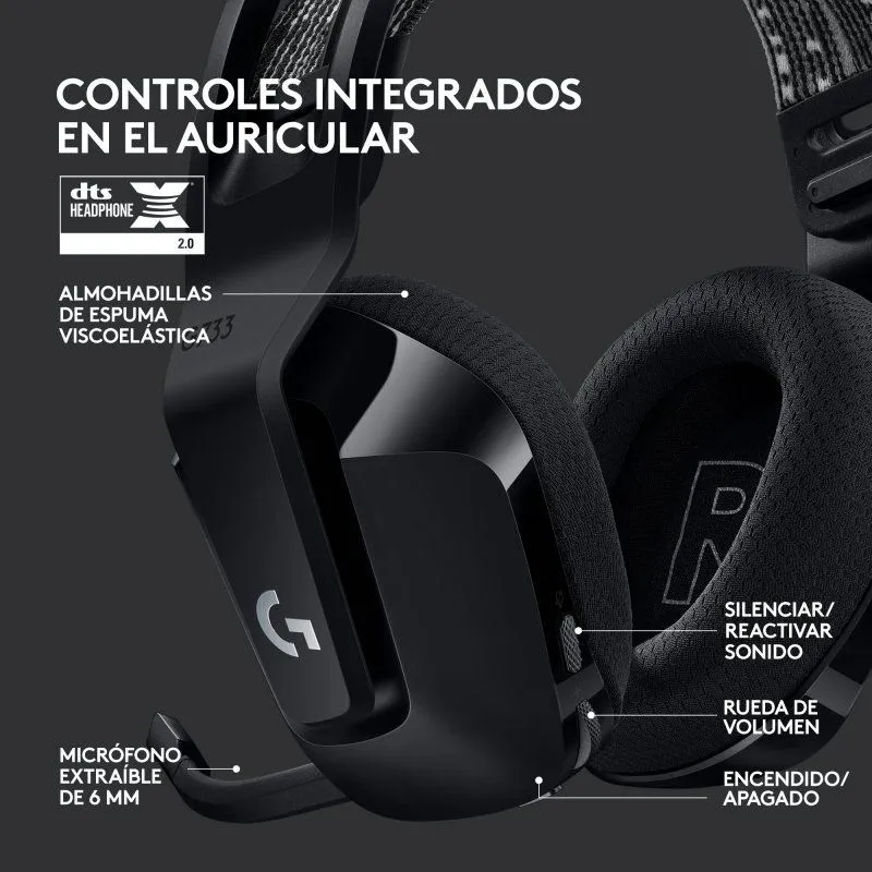 Logitech G733 Negros ·  Auriculares Gaming Inalámbricos  ▶️ TiendaCPU
