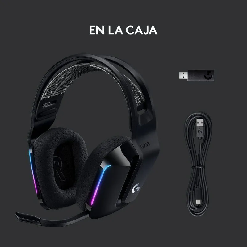 Logitech G733 Black · Wireless Gaming Headset ▶️ TiendaCPU