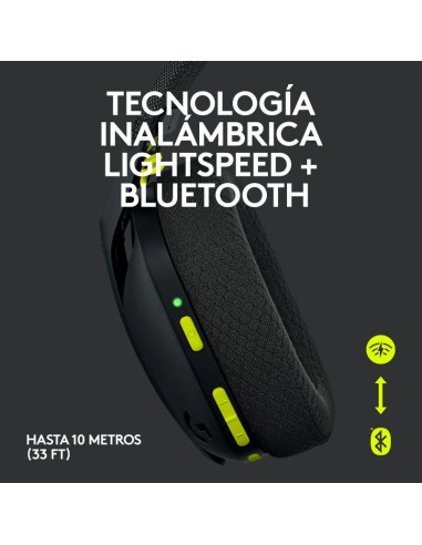 Logitech G435 LIGHTSPEED Negros | Auriculares - TiendaCPU