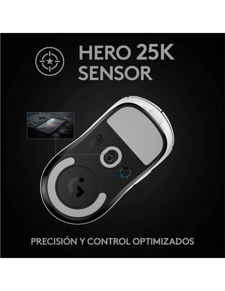 Logitech Pro X Superlight 25600DPI Blanco · Ratón Gaming ▶️ TiendaCPU