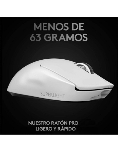 Logitech Pro X Superlight 25600DPI Blanco · Ratón Gaming ▶️ TiendaCPU