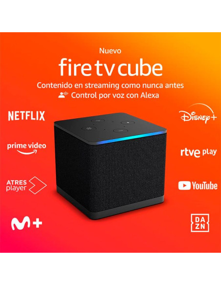Amazon Fire TV Cube 4K 2022 Control por Voz - Dispositivo Multimedia