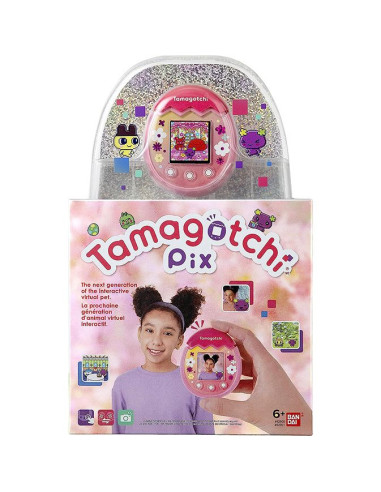 Tamagotchi Pix Pink | Virtual Pet with Camera and Games - TiendaCPU