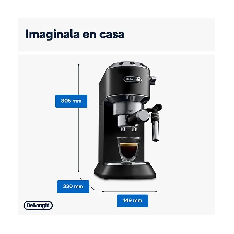 DeLonghi Cafetera espresso manual EC685.BK Negra