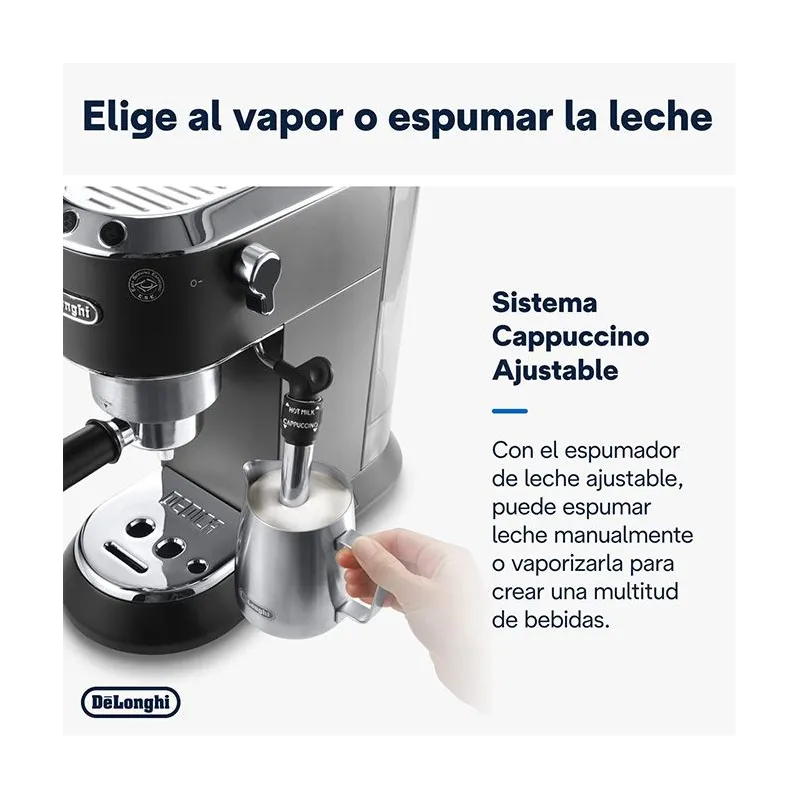 DeLonghi Cafetera espresso manual EC685.BK Negra