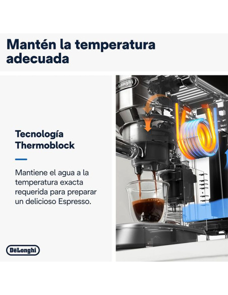 DeLonghi Cafetera espresso manual EC685.BK Negra