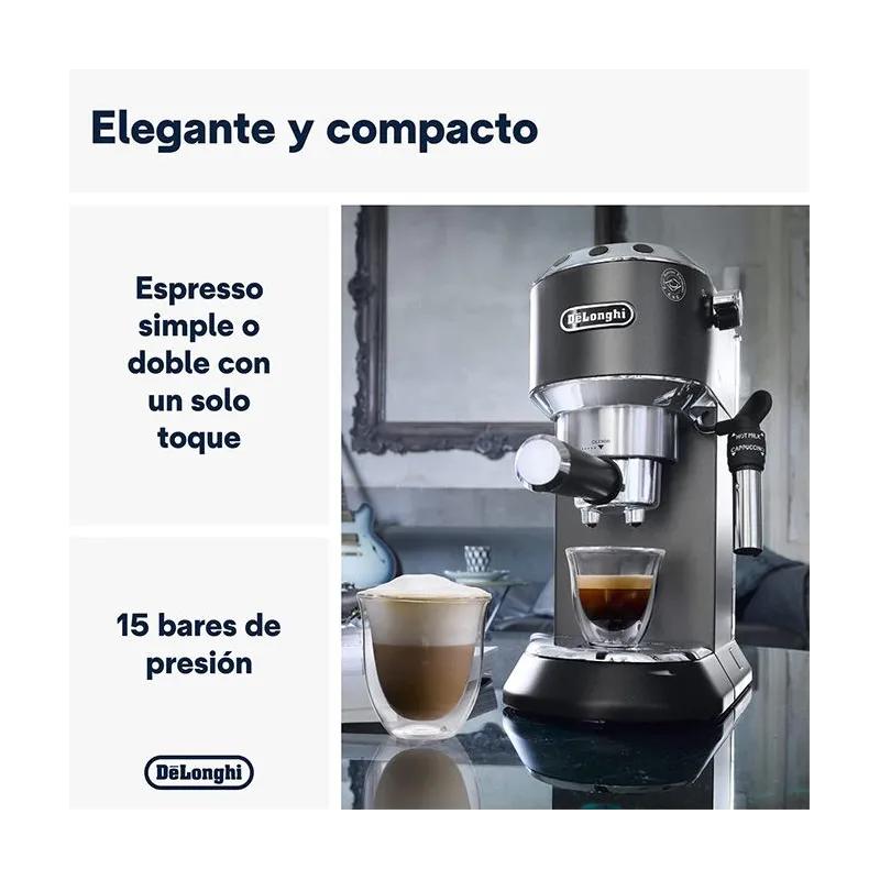 DeLonghi Cafetera espresso manual EC685.BK Negra