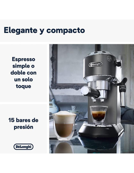 Cafetera manual de bomba espresso De´Longhi Dedica EC685.BK - Cafetera