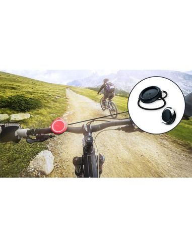 Clip with elastic band and curved handle to secure the Milo