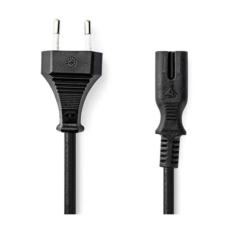 Cable Alimentacion Conec Tor Europeo - IEC-320-C7 1.0 M Negro - Cables