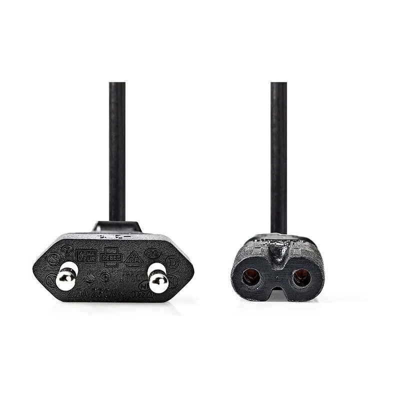 Cable Alimentacion Conec Tor Europeo - IEC-320-C7 1.0 M Negro - Cables