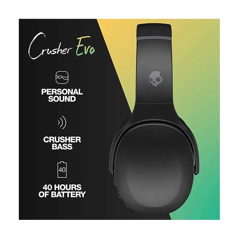 Skullcandy Crusher EVO Wireless Over-Ear True Negro