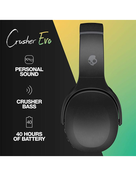Skullcandy Crusher EVO Wireless Over-Ear True Negro