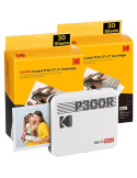 Kodak Mini 3 Retro Blanca + Pack con 60 Hojas - Impresora de Fotos Portátil - pulgadas