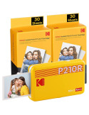 Kodak Mini 2 Retro Amarilla + Pack con 60 Hojas - Impresora de Fotos Portátil - pulgadas