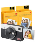 Kodak Mini Shot 2 Retro Blanca 2-en-1 + Pack con 60 Hojas - Cámara Instantánea e Impresora de Fotos - pulgadas