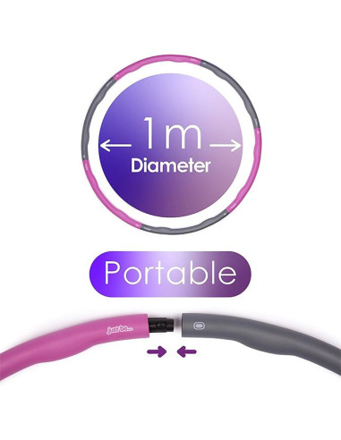 Just be... Aro Fitness Hula Hoop Rosa 1.2 KG - TiendaCPU
