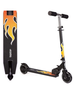 Patinete Bopster Plegable Para Niños De Llamas de Fuego - Deporte y Ocio