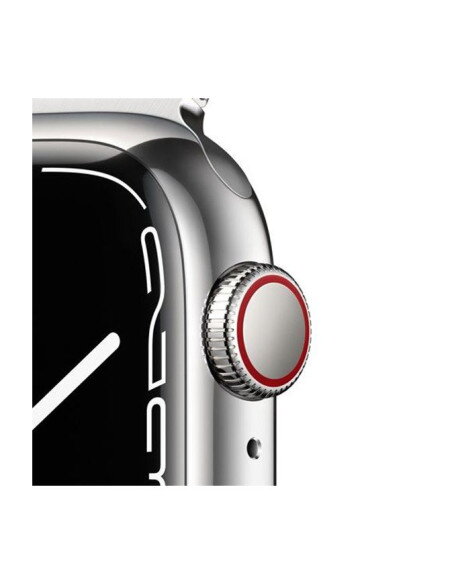 Apple Watch S7 41 mm LTE Caja de acero inoxidable Plata y Pulsera Milanese Loop Plata - Smartwatches