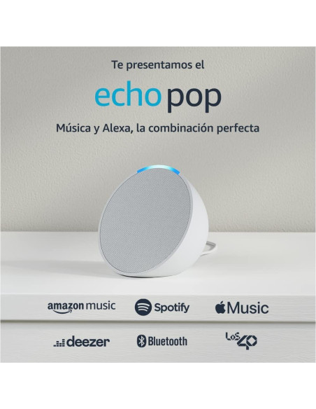 Altavoz inteligente Amazon Echo Pop Blanco  - TiendaCPU