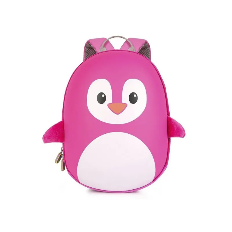 Mochila Boppi Tiny Prescolar Pingüino Rosa - Vuelta al Cole