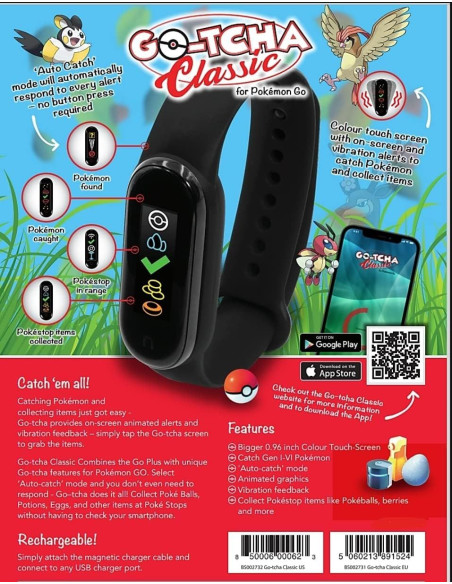 Smartwatchs Pokemon Go GO-TCHA Classic LED Auto Captura