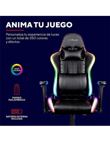 Silla Gaming TR Siege Rizza GXT 716 LED Negro - TiendaCPU