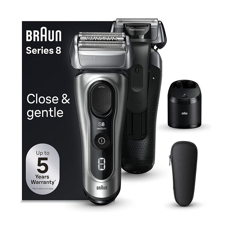 Afeitadora Eléctrica Hombre Braun Series 8 Máquina de Afeitar Barba Centro  De Limpieza SmartCare 8567cc Plata - Cuidado Personal