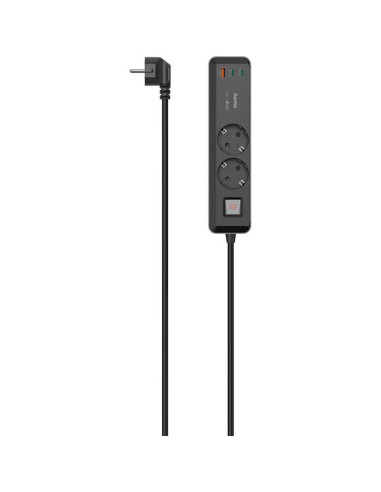 Regleta Hama 2Tomas 1xUSB-A+2XUSB-C 65W PD Interruptor 1,4m