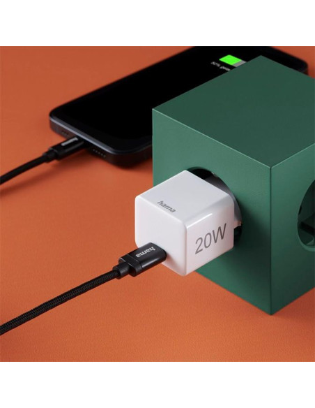 Mini Cargador Hama 20 W USB-C Qualcom - TiendaCPU