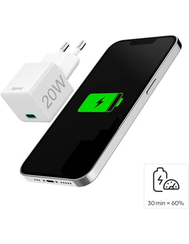Qualcom 20W USB-C Mini HAMA Charger - TiendaCPU