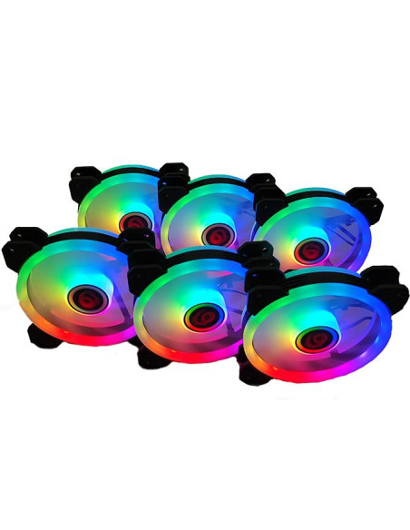 Talius Iris Spectrum ARGB/Cronos Kit de 6 Ventiladores 120 MM Negro