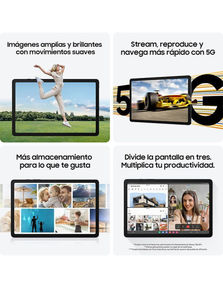 Tablet Samsung Galaxy Tab A9+ 8/128Gb Wifi Gris - TiendaCPU
