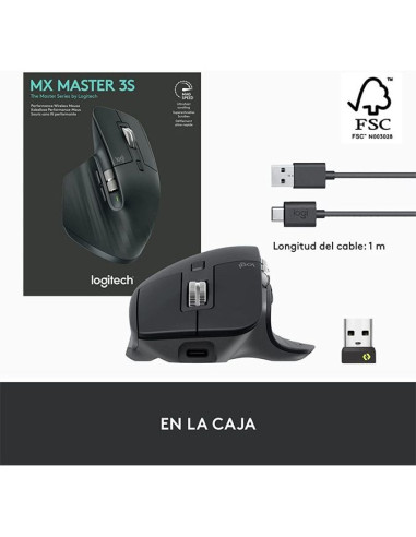 Logitech MX Master 3S - Ratón inalámbrico