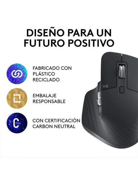 Logitech MX Master 3S - Ratón inalámbrico