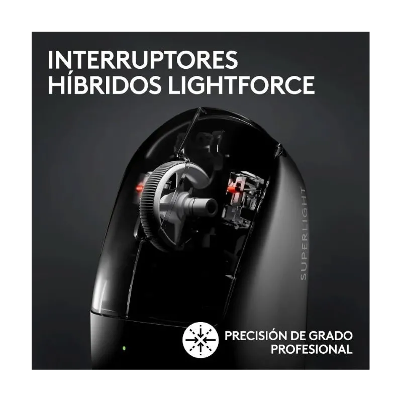 LoLitecL G Pro X Superlight 2 Black – Ratón gaming inalámbrico profesi