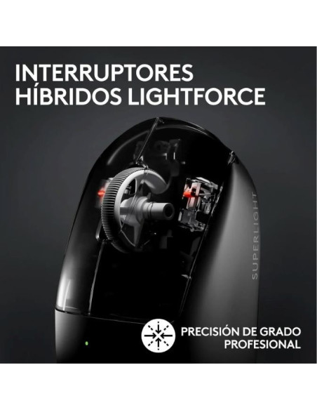 Logitech G Pro X Superlight 2 Black – Ratón gaming inalámbrico profesi