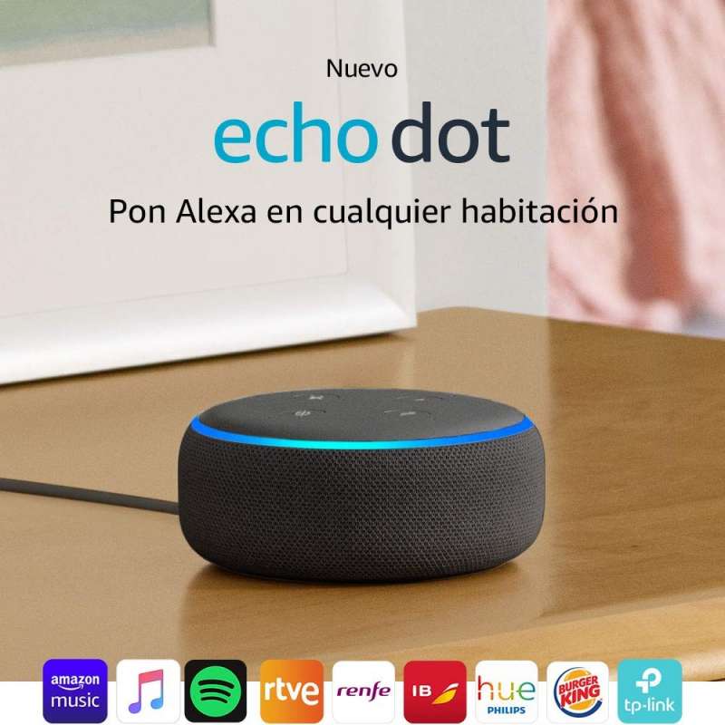 un acreedor suspensión transferir Amazon Echo Dot 3ª Generación Antracita · Altavoz inteligente ▶️ TiendaCPU