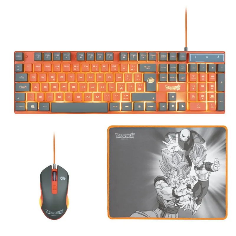 Pack teclado alfombrilla y ratón FR-TEC PC Dragon Ball Super Pack Keyboard Mouse Alfombrilla