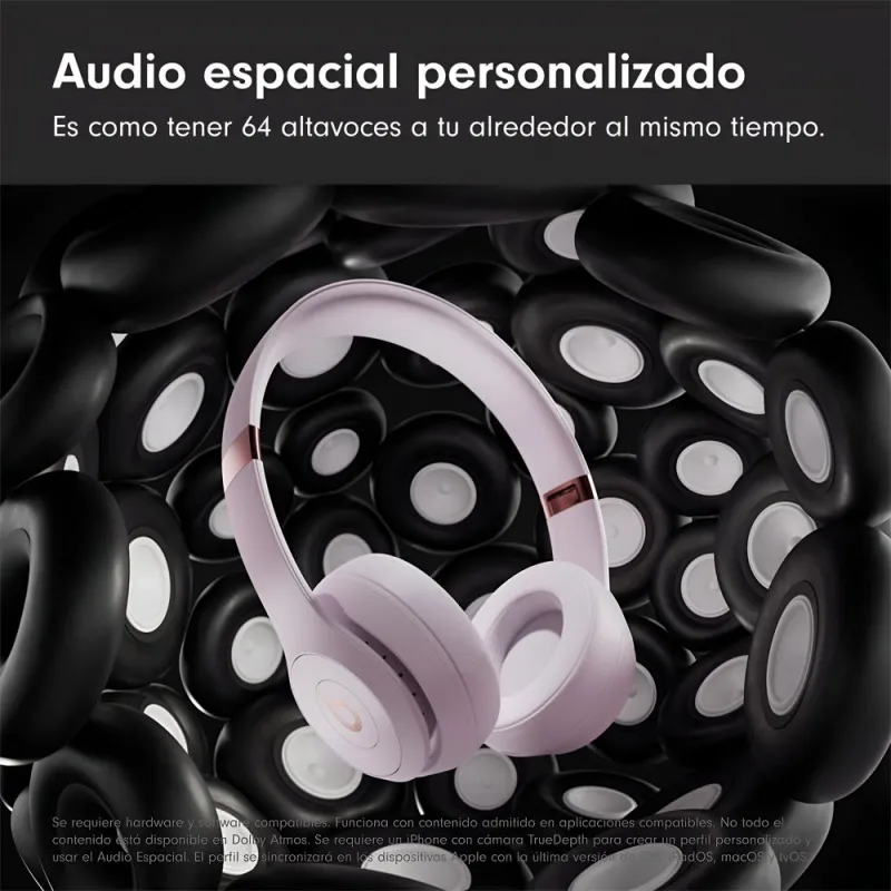 Beats Solo 4 Inalámbricos | Rosa Algodón, 50h Batería - TiendaCPU