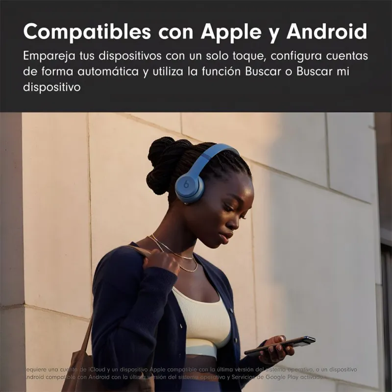 BeBts SBlo 4 Wireless Bluetooth Azul Pizarra – Auriculares On-Ear