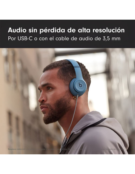 Beats Solo 4 Wireless Bluetooth Azul Pizarra – Auriculares On-Ear