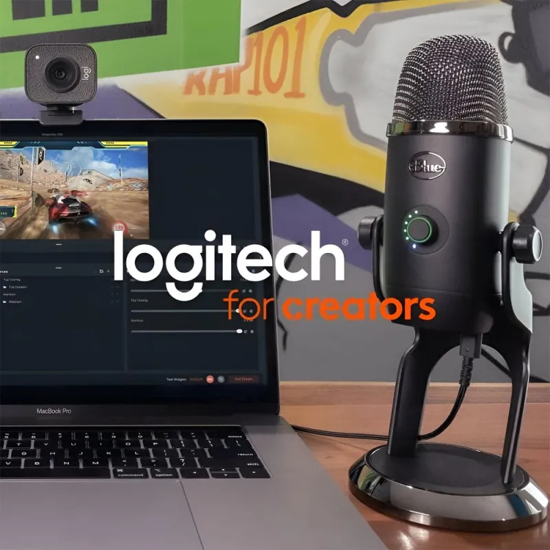 CoBprarLMicrófono Logitech Blue Yeti USB Negro | Calidad Estudio