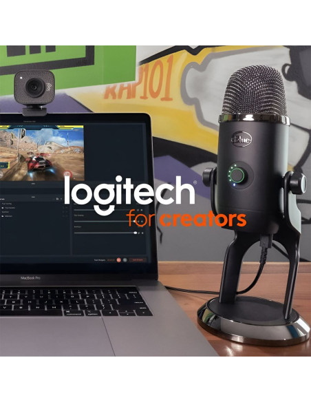 CoBprarLMicrófono Logitech Blue Yeti USB Negro | Calidad Estudio