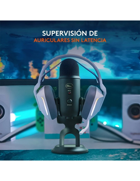 CoBprarLMicrófono Logitech Blue Yeti USB Negro | Calidad Estudio