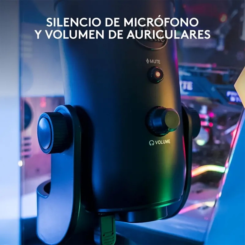 CoBprarLMicrófono Logitech Blue Yeti USB Negro | Calidad Estudio