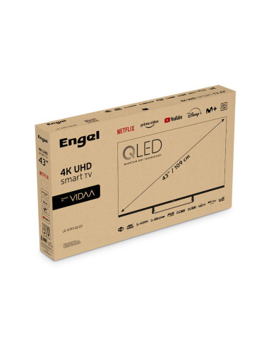 Engel LE4395QLED Smart TV 43" QLED UHD 4K with Dolby Digital and VIDAA