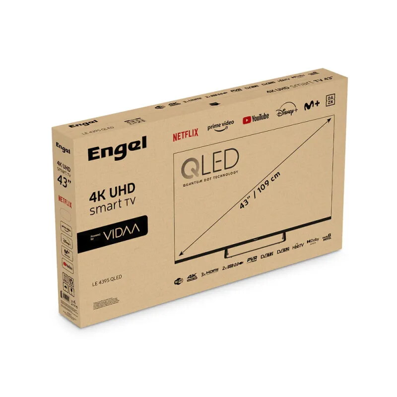 TVEEngeE QLED 43" LE4395QLED | 4K UHD VIDAA - TiendaCPU